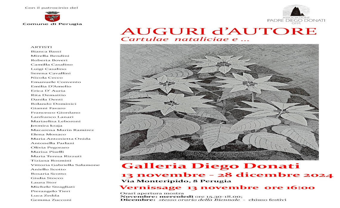 playbill Auguri d’autore – cartulae nataliciae e… - Perugia